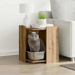 vidaXL Omara za mačje strani&scaron;če artisian hrast 42x42x51 cm inž. les