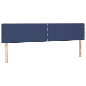 vidaXL Posteljno vzglavje modra 180x5x78/88 cm blago