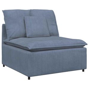 vidaXL Modularni kavč z blazinami moder 100 cm