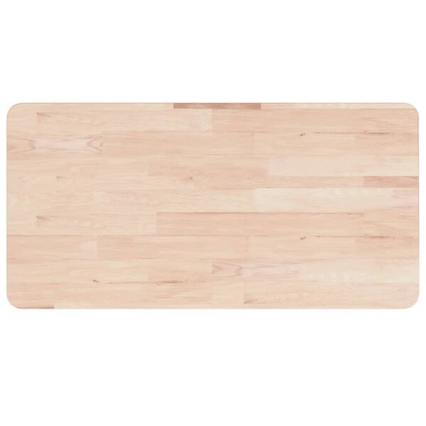 vidaXL Kopalni&scaron;ki pult 80x40x2,5 cm neobdelana trdna hrastovina