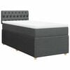 vidaXL Box spring postelja z vzmetnico temno siva 90x200 cm blago