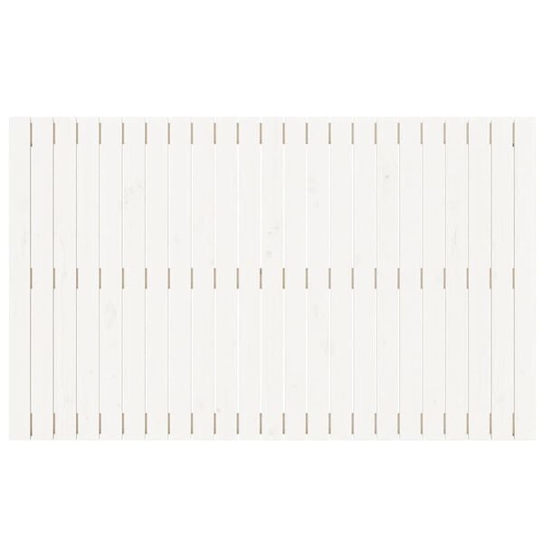 vidaXL Stensko posteljno vzglavje belo 147x3x90 cm trdna borovina