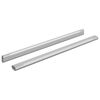 vidaXL Palica za omaro 2 kos srebrna 472 x 15 x 29 mm
