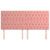 vidaXL Vzglavje postelje roza 180x7x118/128 cm žamet