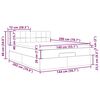 vidaXL Otomanska postelja z vzmetnico & LEDs taupe 140x200 cm blago