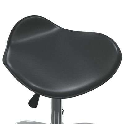 vidaXL Salonski stolček črno umetno usnje