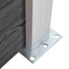 vidaXL Komplet ograjnih panelov WPC 353x146 cm črn