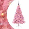 vidaXL Umjetna preddekorirana božićna jelka Roza 150 cm PVC