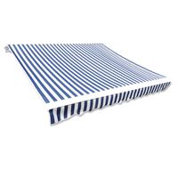 vidaXL Tenda iz platna modra in bela 3x2,5 m (brez okvirja)
