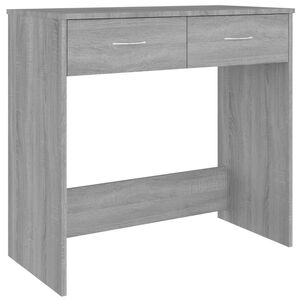 vidaXL Pisalna miza siva sonoma 80x40x75 cm konstruiran les