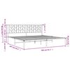 vidaXL Kovinski posteljni okvir z vzglavjem črn 200x200 cm