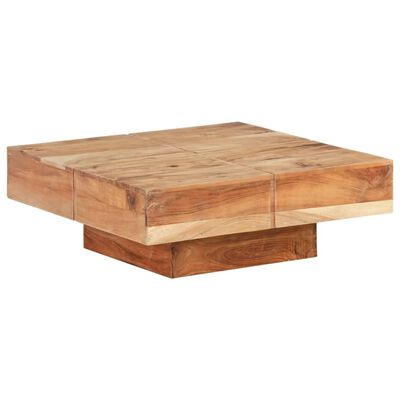 vidaXL Klubska mizica 80x80x28 cm trden akacijev les