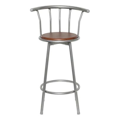 vidaXL Barski stolček 2 kosa rjave barve jeklo