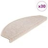 vidaXL Stopni&scaron;čne preproge 30 kosov 65x24x4 cm taupe polkrožne velike