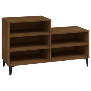 vidaXL Omarica za čevlje rjav hrast 102x36x60 cm inženirski les