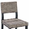vidaXL Jedilni stol 2 pcs Črna pranja 46 x 55 x 84 cm Kubu rattan
