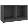vidaXL TV omarica siva 70x33x42 cm trdna borovina