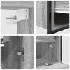 vidaXL Komplet pohi&scaron;tva za kopalnico 5 pcs Siva 76,5 x 35 x 95 cm
