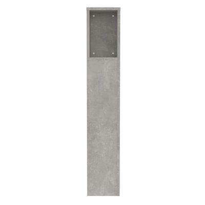 vidaXL Vzglavna omarica betonsko siva 100x18,5x104,5 cm
