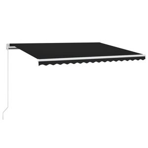 vidaXL Ročno zložljiva tenda z LED lučmi 400x350 cm antracitna