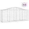 vidaXL Obokane gabion košare 18 kosov 200x50x80/100 cm cinkano železo