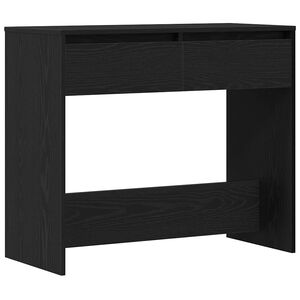 vidaXL Konzolna mizica črn hrast 89x41x76,5 cm inženirski les