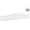 vidaXL Obokane gabion ko&scaron;are 6 kosa 400x50x40/60 cm pocinkano železo