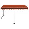 vidaXL Prostostoječa avtomatska tenda 350x250 cm oranžna/rjava