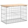 vidaXL Vrtna klop gabion 63x31,5x42 cm trdna borovina