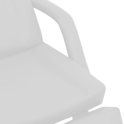 vidaXL Kozmetični stol umetno usnje bel 180x62x78 cm