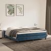 vidaXL Vzmetnica z žepkasto vzmetjo srednje trdote temno modra 160x220x20 cm žamet