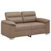 vidaXL Dvosed Cappuccino 160x81x84 cm umetno usnje