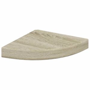 vidaXL Kotna polica barva hrasta 25x25x3,8 cm MDF