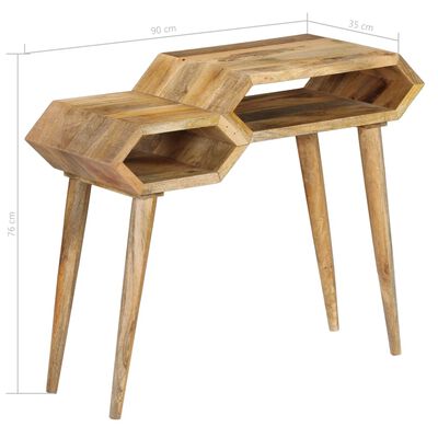 vidaXL Konzolna mizica iz trdnega mangovega lesa 90x35x76 cm