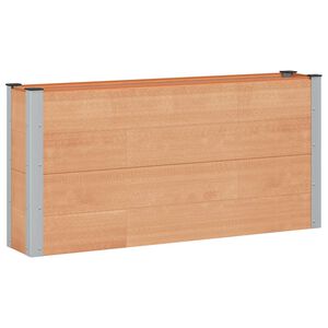 vidaXL Vrtna visoka greda Rjava 150 x 30 x 72 cm WPC in aluminij