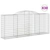 vidaXL Obokane gabion ko&scaron;are 30 kosa 300x50x120/140cm pocinkano železo