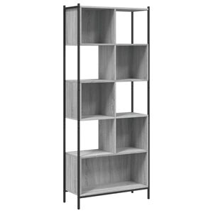vidaXL Knjižna omara siva sonoma 72x28x172 cm inženirski les