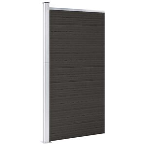 vidaXL Ograjni panel WPC 95x186 cm črn