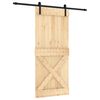 vidaXL Drsna vrata 90 x 210 cm Masiven borov les (neobdelan)