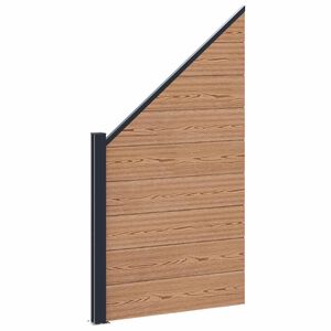 vidaXL Komplet ograj 95 x 180 cm WPC in aluminij Rjava