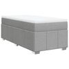 vidaXL Box spring postelja z vzmetnico svetlo siva 80x200 cm blago