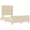 vidaXL Konstrukcija postelje z vzglavjem krema 120 x 190 cm blago