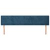 vidaXL Vzglavje z ušesi temno modro 163x16x78/88 cm žamet
