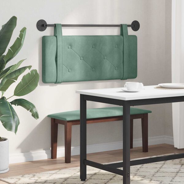 vidaXL Visoki naslon za glavo Morsko zelena 110 x 55 x 5 cm Žamet