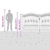 vidaXL Vrat z konico s ključavnico Siva 305 x 150 cm Jeklo