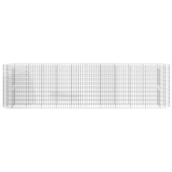 vidaXL Visoka greda gabion pocinkano železo 400x50x100 cm