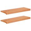 vidaXL Stopnice 2 kos 80 x 30 x 2 cm Lak Trda bukovina