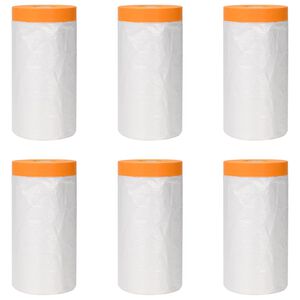 vidaXL Pra&scaron;na prevleka z lepilnim trakom 6 kos Transparentno HDPE