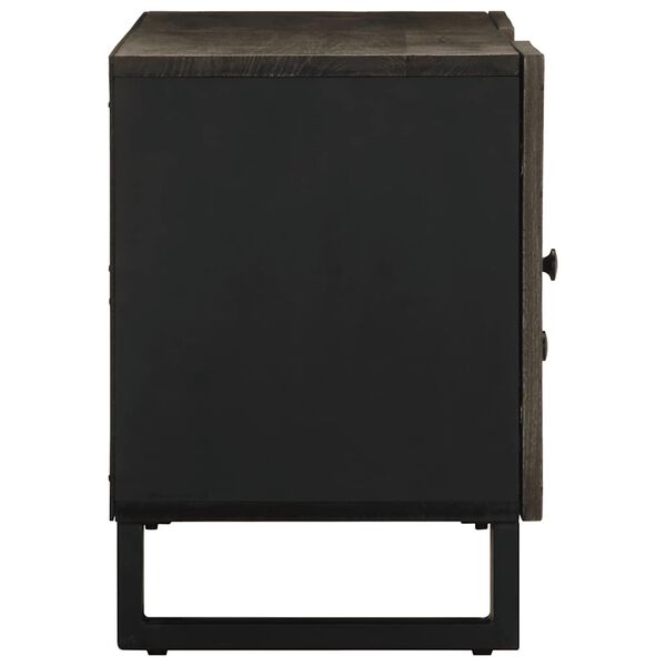 vidaXL TV omarica črna 105x33x46 cm trden mangov les