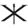 vidaXL Noge za jedilno mizo v obliki pajka črne 120x68x(72-73) cm jeklo
